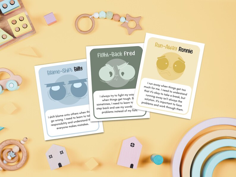 Trauma Reaction Cards for Kids, Identifying Trauma Survival Patterns ...