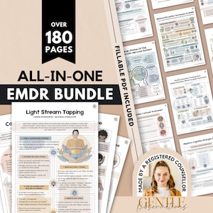 EMDR Bundle For Therapists, 8 Phase EMDR Workbook, EMDR Sheets, Guides & Scripts,  emdr Therapy Office Forms, emdr Counseling Tools, Tapping