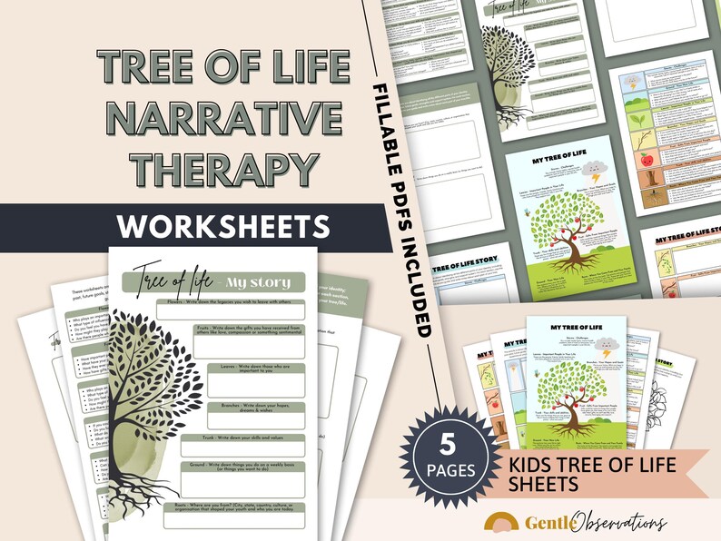Trauma Therapy Worksheets Bundle, PTSD, Coping Skills (Digital Download) image 8