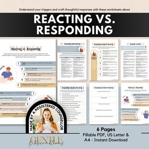 Reagierende vs Reagierende Paartherapie Kommunikation und Emotionsregulierung Fähigkeiten Arbeitsblätter für Therapeuten und Beziehungscoaching