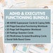 ADHD Executive Functioning Worksheet Bundle for Kids, ADHD Planner ...
