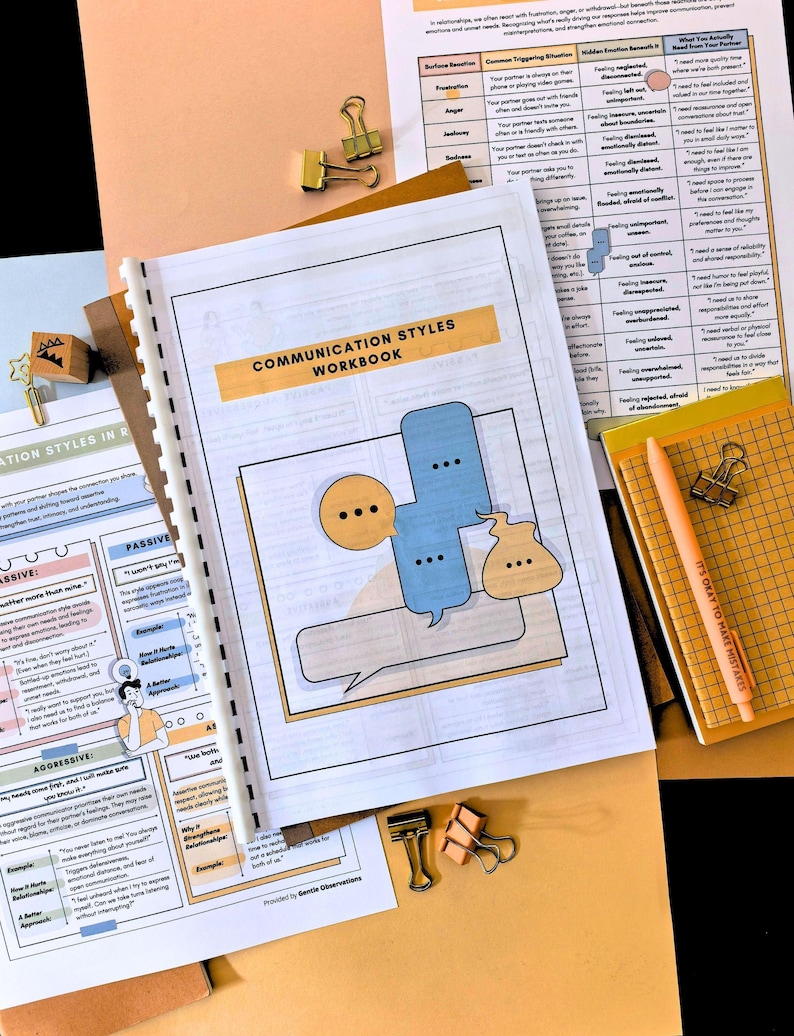 Couples Therapy Workbook: Communication Styles, Boundary Setting - Digital Download image 6