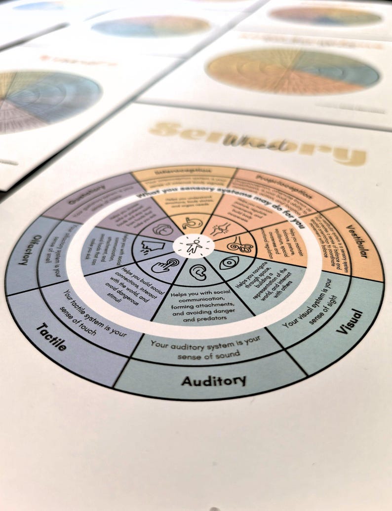15 Feelings Wheels: Trauma, Trauma Reactions, Anxiety, Atlas of The Heart, Power & Control, Self-Care, DBT Skills, Somatic, ADHD, Sensory image 10