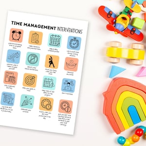 Kids Time Management Worksheets, ADHD Worksheets, ADHD Planner, Executive Functioning Skills, Social-Emotional Learning, School Counselor image 4