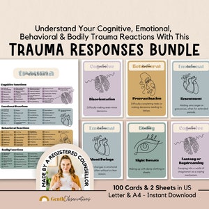 Checkliste und Kartensatz für gemeinsame Traumareaktionen, Kognitive Funktion, Emotionsregulierung, Somatische Therapie, Crisis and Trauma Counselling
