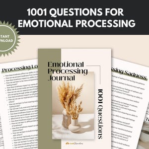 1001 preguntas para el diario de procesamiento emocional, preguntas de terapia, libro electrónico para el alivio de la ansiedad, cuaderno de ejercicios de preguntas reflexivas sobre salud mental imagen 7