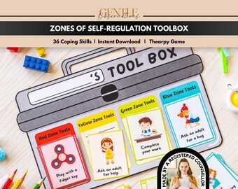 Caja de herramientas para afrontar la ansiedad y la calma en niños (Zonas de regulación)