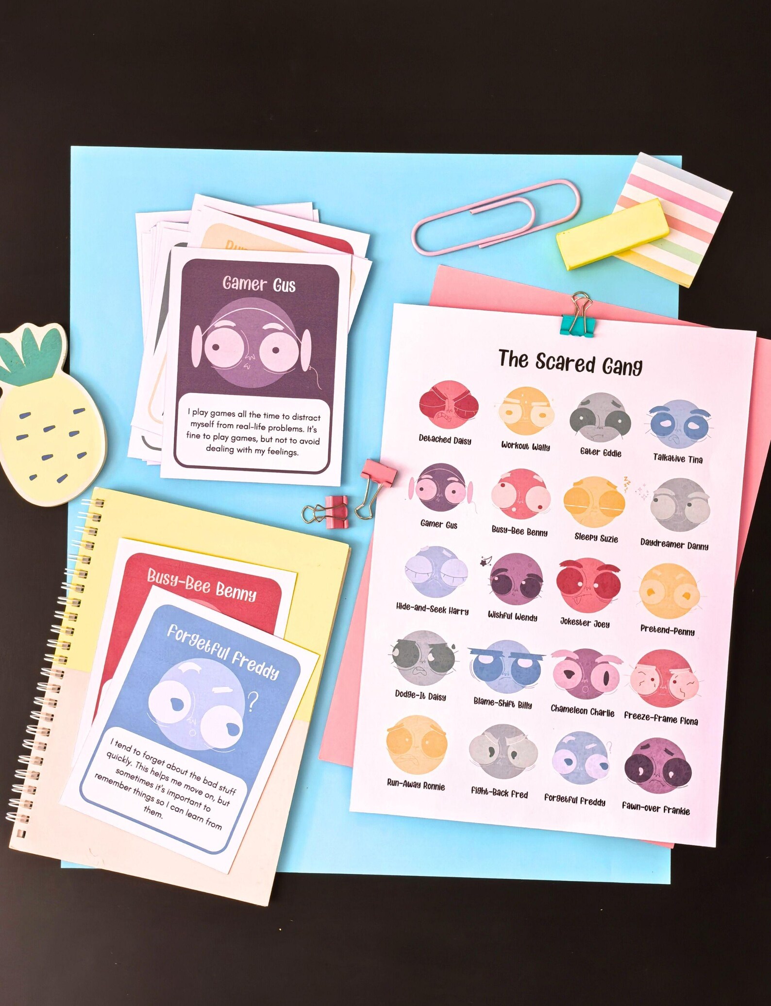 Trauma Reaction Cards for Kids, Identifying Trauma Survival Patterns ...
