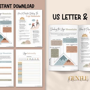 Urge Management Technique for Eating Disorders Recovery & Sobriety and Addictions Counseling, Mental Health Tracker, Counseling Worksheets image 5