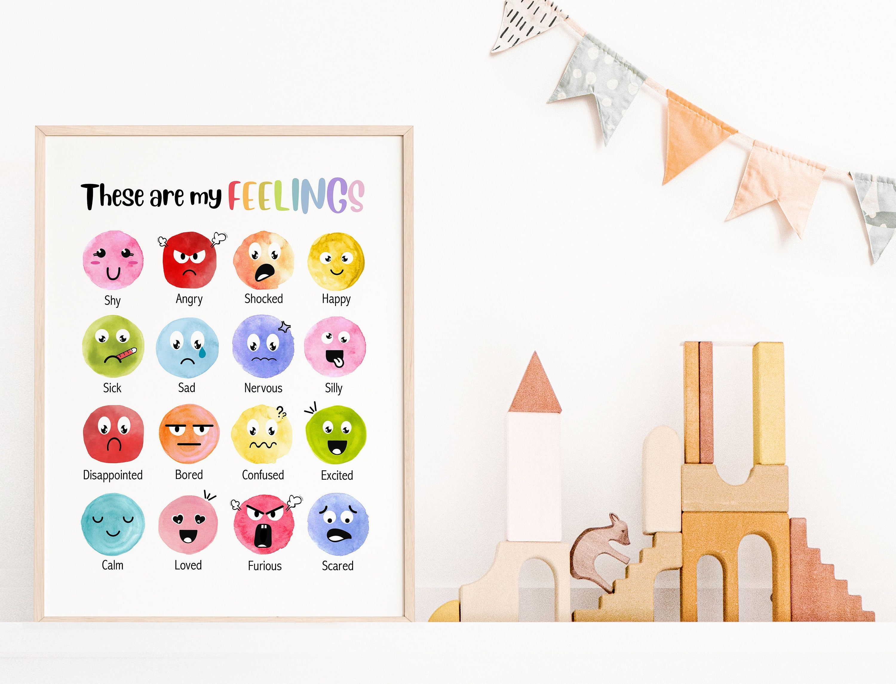 Words for My Feelings Chart Emotions Poster School Counselor - Etsy