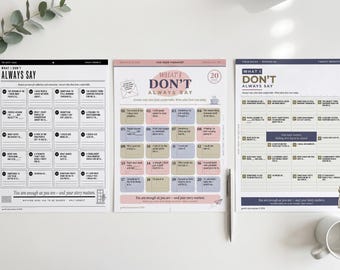 What I Don't Always Say, 20 Honest Reflection Prompts, Therapy Journal Page, Teens and Adults Counseling Printable