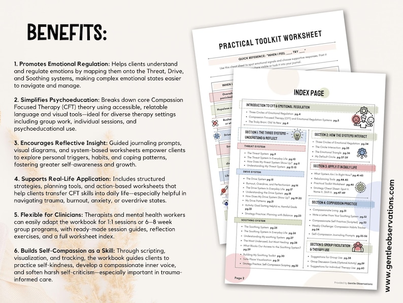 Compassion Focused Therapy Workbook: Emotional Regulation Worksheets for Adults and Teens image 5