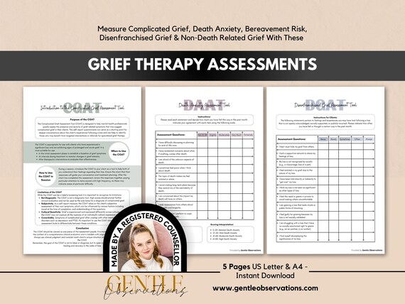 Grief Therapy Assessments: Disenfranchised Grief, Bereavement Risk