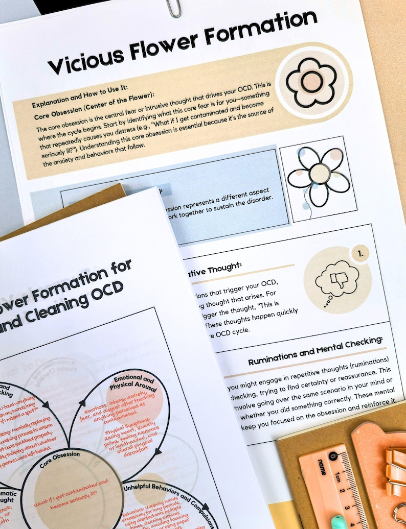 OCD Workbook, CBT Worksheets, Exposure Therapy Tools (Digital Download) image 16