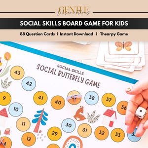 Social Skills Therapy Game for Kids, Ice-Breaker Questions Cards, School Counselor Group Therapy Social Emotional Learning Game, Anxiety Aid
