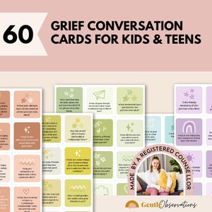 Grief and Loss Therapy Bundle, Grief and Loss Worksheets, Narrative Therapy, Conversation Cards, Kids Coping Skill Toolbox, Therapy Sheets image 6