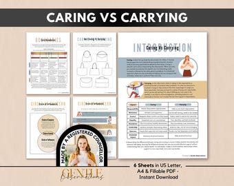 Caring Vs Carrying: Healthy Boundary Setting Worksheets, Compassion Fatigue & Burnout Prevention Activity, Circle of Influence And Control