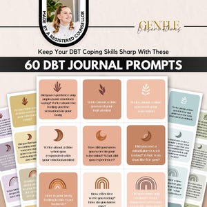 DBT Journal Prompts, Emotional Regulation, Mindfulness (Digital Download) image 1