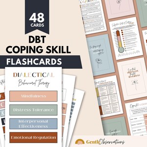 DBT Therapy Mega Bundle, Worksheets, Flashcards, Journal (Digital Download) image 6