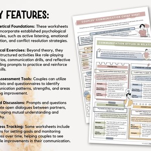Couples Therapy Workbook: Communication Styles, Boundary Setting - Digital Download image 4