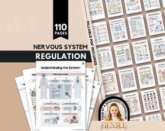 Nervous System Regulation Workbook: Polyvagal Theory-Based Somatic Therapy Coping Skill Worksheets - Digital Download