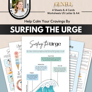 Drang-Surf-Technik, Arbeitsblatt zum Substanzengebrauch, Suchthilfe, Nüchternheits-Arbeitsblatt, Notfallstopp, Suchthilfe, Achtsamkeits-Jobs