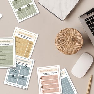 Karten zur Bewältigung von Essstörungen für die ED-Wiederherstellung -DBT-Fähigkeiten, achtsames Essen, CBT-Techniken, Drangmanagement, Identifizieren vonAuslösern und mehr Bild 3