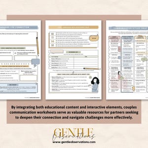 Couples Therapy Workbook: Communication Styles, Boundary Setting - Digital Download image 14