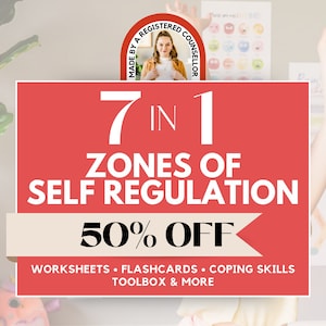 Zones of Regulation, Bulletin Board Bundle, Calming Corner Kit, Coping Skills Bundle for School Counselor Decor, Emotional Regulation, SEL
