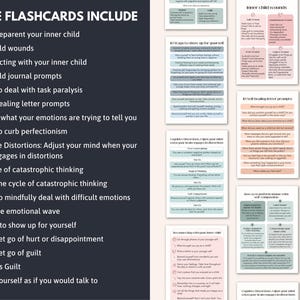 Anxiety, Depression, PTSD/Trauma and Kids Coping Skills Cards Bundle, DBT Skills, CBT Techniques, Breathing Scripts, Cognitive Distortions image 7