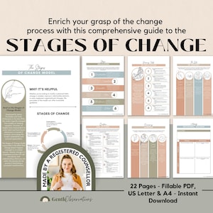 Stages of Change: Transtheoretical Model, Behavioral Change Workbook, Addictions Counseling, Solution-Focused & Motivational Interviewing