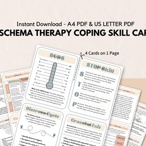Schema Therapy Coping Skill Cards Include: DBT Skills, Somatic Therapy, Reparenting Scripts, Goal Setting, Journal Prompts, Breathing & More image 6