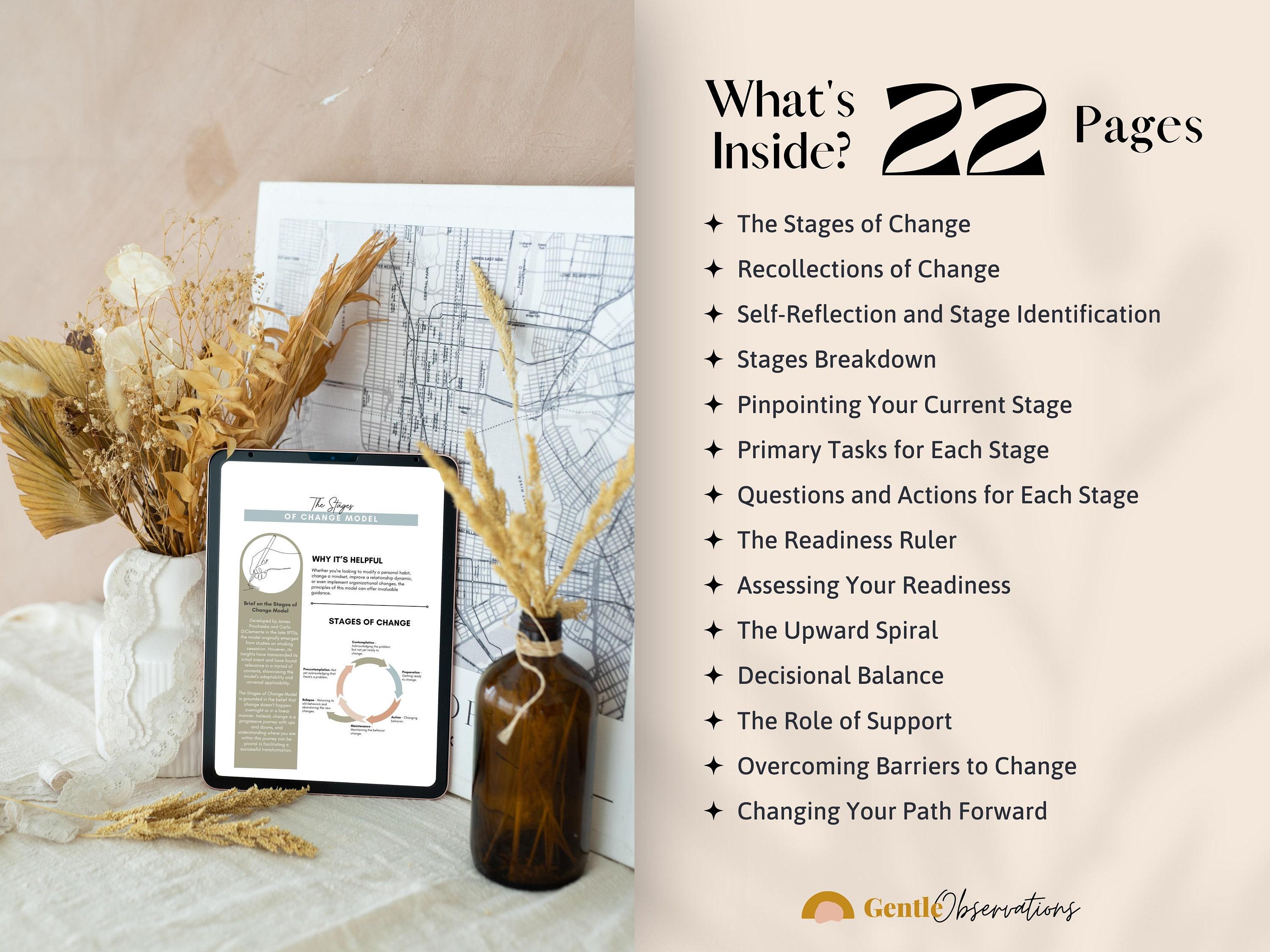 Stages of Change: Transtheoretical Model, Behavioral Change Workbook ...