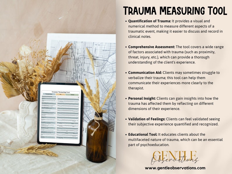 Kommunikationsverktyg för komplex trauma och bedömning av traumaterapi för rådgivning, bearbetning av C-PTSD-arbetsblad, arbetsblad för traumareaktioner bild 2