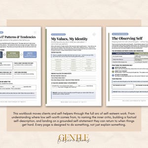 Who Am I, Really? Self-Esteem Workbook | Inner Critic, Values, Identity | Anxiety, Depression | Therapist Tools | Printable PDF image 6