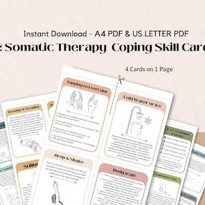 Somatic Therapy Cards: Nervous System Coping Skills (Instant Download) image 6