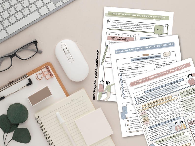 Couples Therapy Workbook: Communication Styles, Boundary Setting - Digital Download image 9