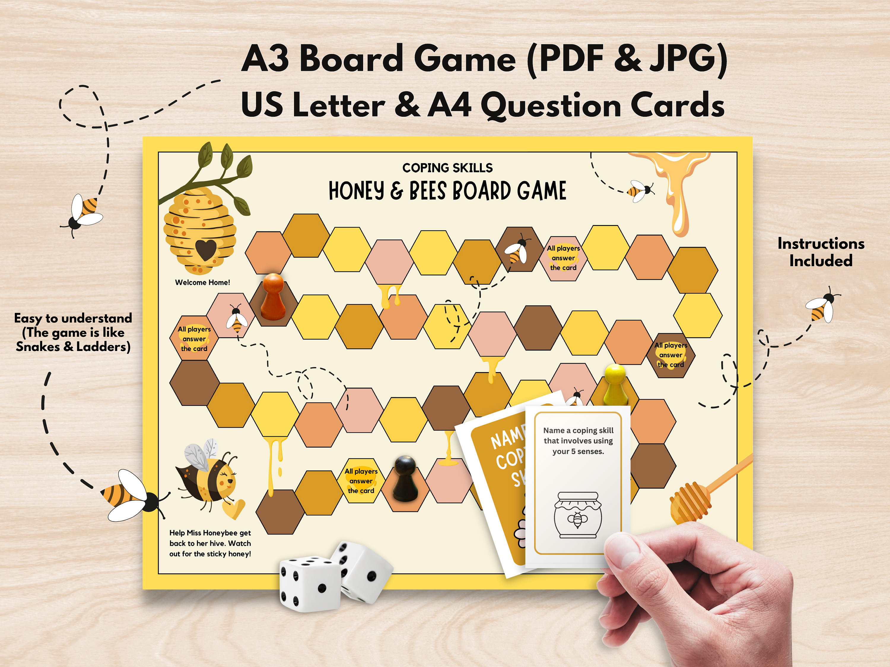 Life Skills Printable Board Game Counseling Group Game Adult 