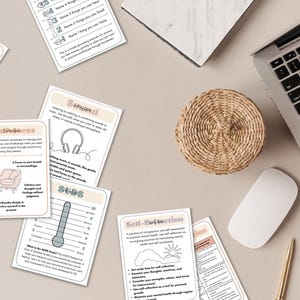 Schema Therapy Coping Skill Cards Include: DBT Skills, Somatic Therapy, Reparenting Scripts, Goal Setting, Journal Prompts, Breathing & More image 3