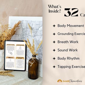 Somatic Therapy Cards: Nervous System Coping Skills (Instant Download) image 2