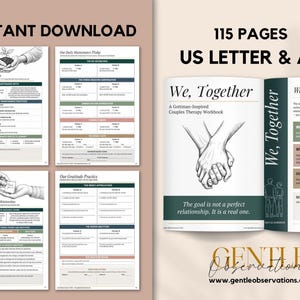 Gottman Method Couples Therapy Workbook, Relationship Counseling Printable, Marriage Communication and Conflict Resolution Tool image 15