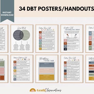DBT Therapy Mega Bundle, Worksheets, Flashcards, Journal (Digital Download) image 9