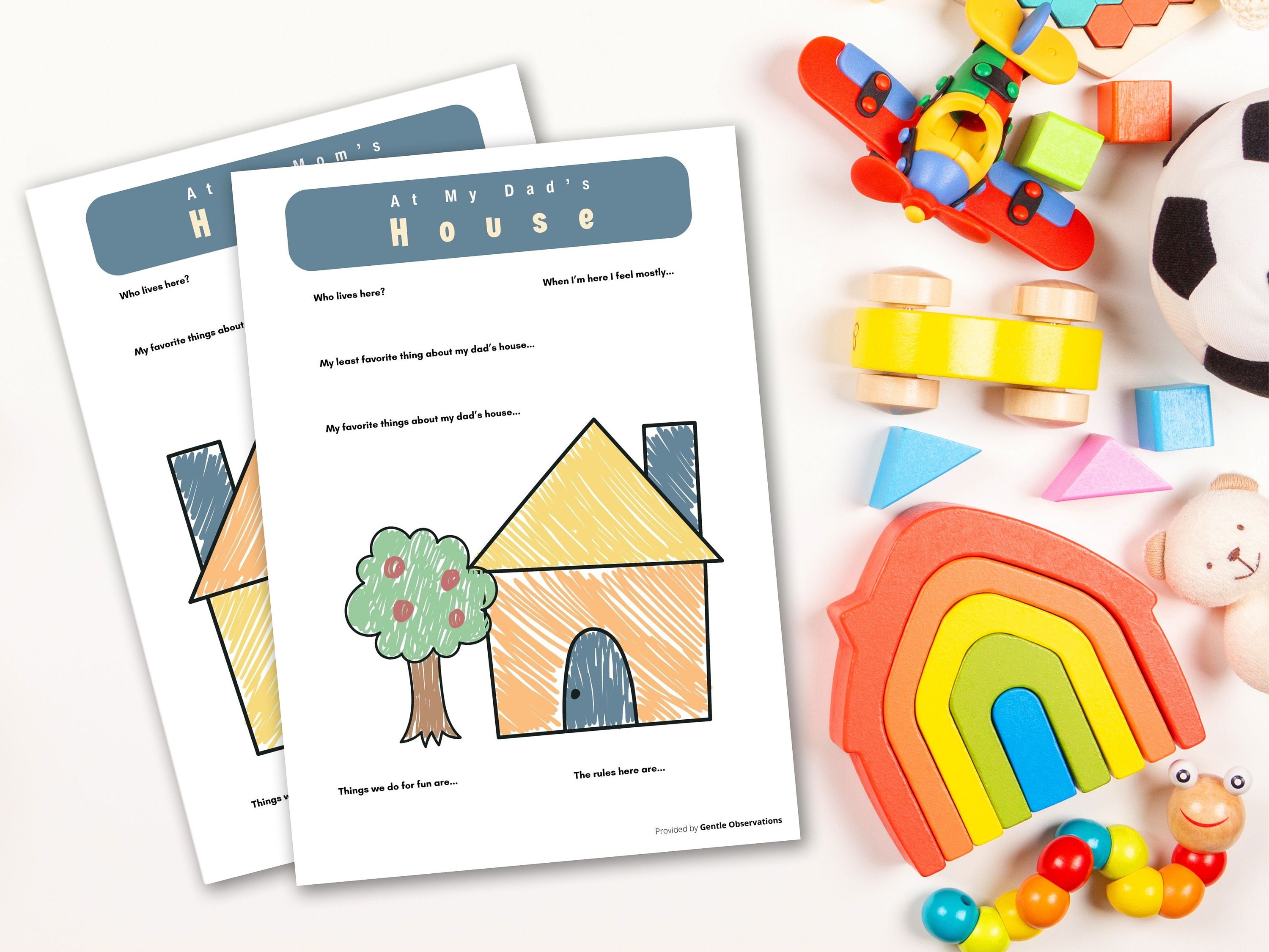 Divorce Worksheets for Kids Coping With Separation, Emotional ...