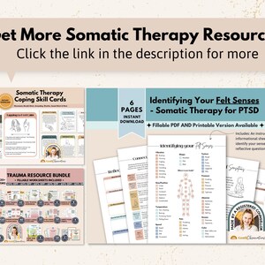 Somatic Awareness Journal Prompts, PTSD Therapy Cards (Digital Download) image 6