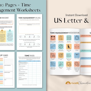 Kids Time Management Worksheets, ADHD Worksheets, ADHD Planner, Executive Functioning Skills, Social-Emotional Learning, School Counselor image 5