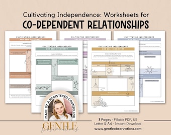 Self-Awareness Worksheets for Co-Dependent Relationships, Finding Yourself In Co-Dependent Relationships, Codependency Therapy Worksheets