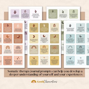 Somatic Awareness Journal Prompts, PTSD Therapy Cards (Digital Download) image 3