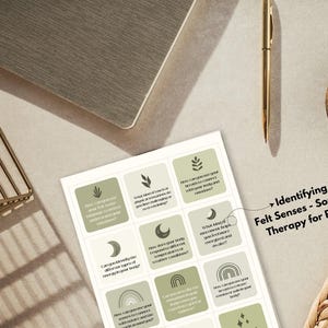 Somatic Awareness Journal Prompts, PTSD Therapy Cards (Digital Download) image 4