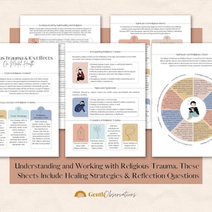 Hojas de trabajo educativas sobre trauma religioso y preguntas de reflexión, habilidades para afrontar el trauma, hojas de trabajo sobre terapia para el trauma, rueda de poder y control imagen 4