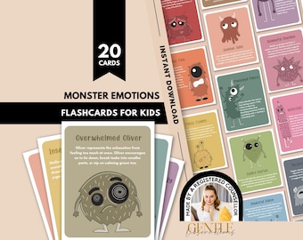 Emotional Awareness Card For Kids Calming Corners in Classrooms, School Counseling, Social Emotional Learning, Emotional Regulation Cards